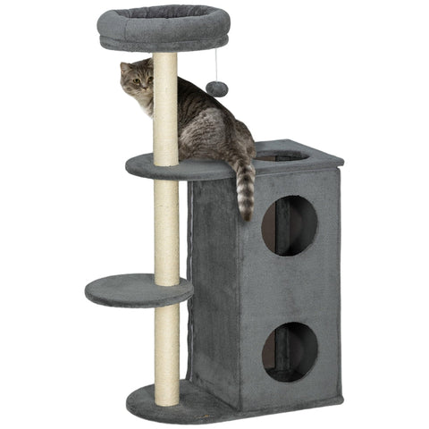 Rootz Cat Tree - Cat Climbing Tree - Playful Feline Furniture - Sisal Scratching Posts - 55cm x 34cm x 111cm