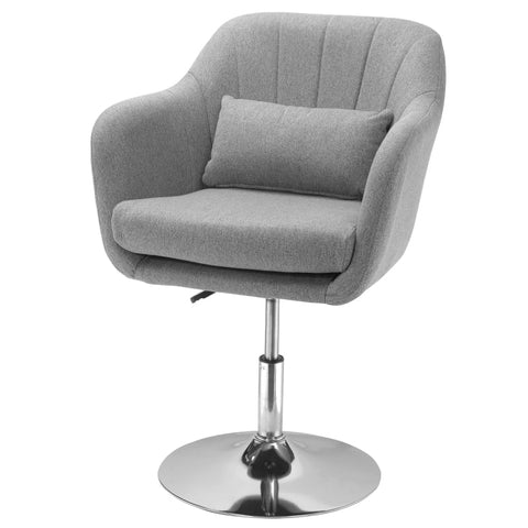 Rootz Werkkruk - Draaistoel - Tegenstoel - Barstoel - In Hoogte Verstelbaar - 360° Draaibaar - Maximaal Comfort - 60W x 60D x 79-91H cm - Linnenachtig polyester