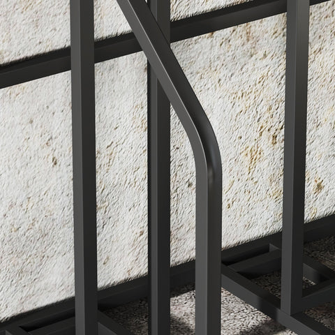 Rootz 3-Wheel Bike Rack - Bicycle Stand - Parking Rack - Space Optimization - 90cm x 54cm x 100cm - Black Steel Durable Surface