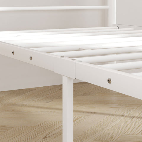 Rootz Bed Frame - Single Bed - High Headboard Bed - Storage Space - Steel Frame - 96L x 208W x 88H cm