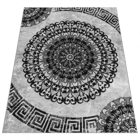 Patterned Short Pile Rug – Versatile – Geometric Design – Soft & Stylish