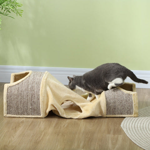Rootz Cat Tunnel - Pet Tunnel - Play Tunnel - Space-Saving Design - 107cm x 38cm x 29cm