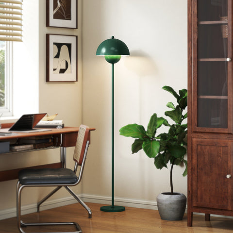 Rootz Floor Lamp - Standing Light - Elegant Illumination - Steel & Green Finish - Long Cable - Ø30 x 155 cm