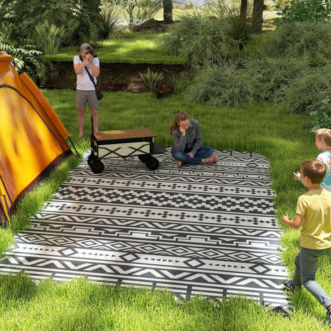 Rootz Outdoor Carpet - Weatherproof Carpet - Boho-Style Rug - Easy to Clean - 182cm x 274cm - Ideal for Camping & Balconies