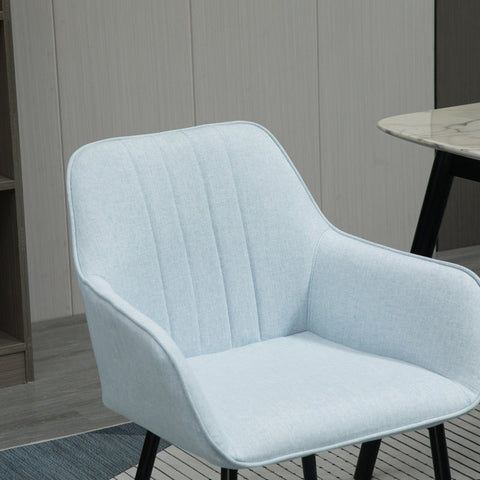 Rootz Scandinavian Style Upholstered Chairs - Dining Chairs - Comfortable Seating - Ergonomic Design - 59.5cm x 56.5cm x 81cm (Set of 6)