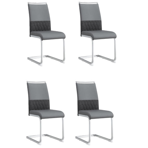 Rootz 4 Piece Modern Dining Chairs Set - Ergonomic Seats - Faux Leather - Optimal Comfort - 42L x 45W x 95H cm