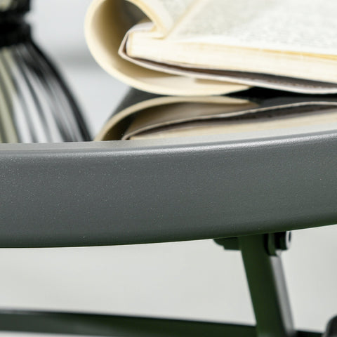 Rootz 3-Piece Bistro Set - Metal Garden Furniture - Weatherproof Patio Set - Foldable Design - Table Ø45x50cm, Chair 53.5x64x93cm