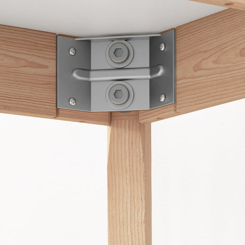 Rootz Dining Table - Kitchen Table - Space-Saving Table - Classic Scandi Design - Durable Pinewood - 75cm x 75cm x 76cm