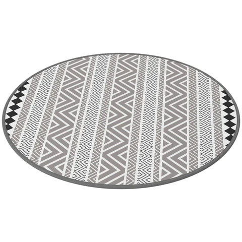 Rootz Outdoor Rug - Patio Rug - Weather Resistant - Modern Design - Non-woven Fabric -  Black + White - 365cm x 274cm x 0.3cm