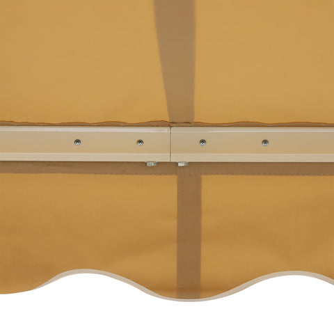 Rootz Manually Extendable Awning - Retractable Sunshade - UV Protection Cover - Aluminum Frame for Terrace - 295cm x 245cm