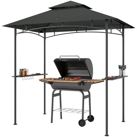 Rootz Grill Pavilion - Outdoor Canopy - BBQ Shelter - Flame-retardant & Water-repellent - 240cm x 150cm x 258cm