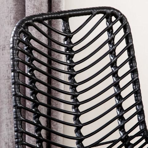 Rootz Boho Bar Stools Set - Rattan Look - Counter Chairs - Stylish Comfort - 42.5L x 52W x 102H cm