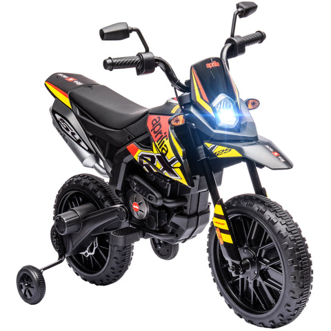 Rootz 12V Kids Motorcycle with Training Wheels - Electric Ride-On - Children Motorbike - Smooth Ride - 106.5cm x 56cm x 80cm