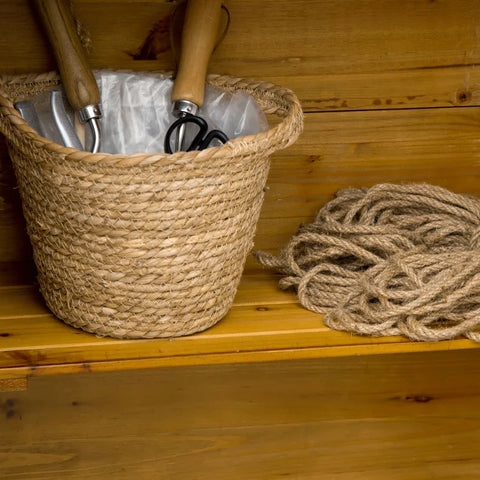 Rootz Tool Cabinet - Garden Shed - Garden Storage - 2 Shelves - 2 Doors - Weatherproof - Natural Wood - 79 x 49 x 190cm