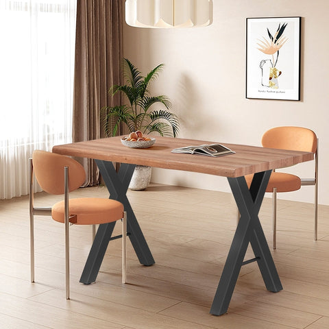 Rootz Modern Dining Table - Contemporary Table - Elegant Furniture - Durable MDF & Steel - 120L x 70W x 76H cm