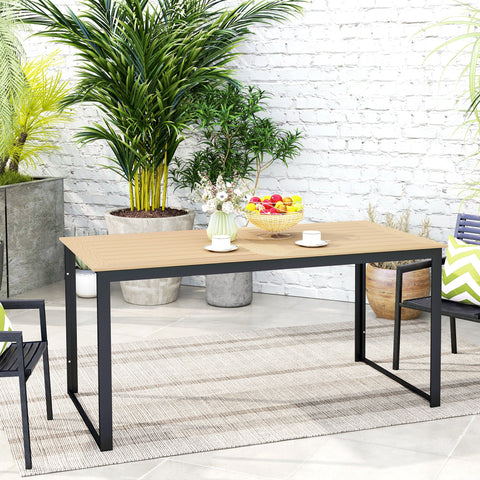 Rootz Garden Table for 6 - Buffet Table - Outdoor Dining Table - Weatherproof - 160x80x75cm