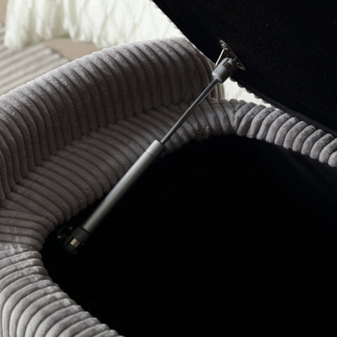 Rootz Modern Storage Stool - Minimalist Ottoman - Velvet Bench - Durable & Comfortable - 112L x 41W x 42H cm