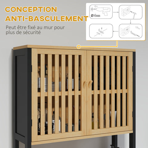 Rootz Bamboo Toilet Shelf - Bathroom Storage Rack - Over Commode Organizer - Space Saving Design - 60L x 21.5B x 172H cm