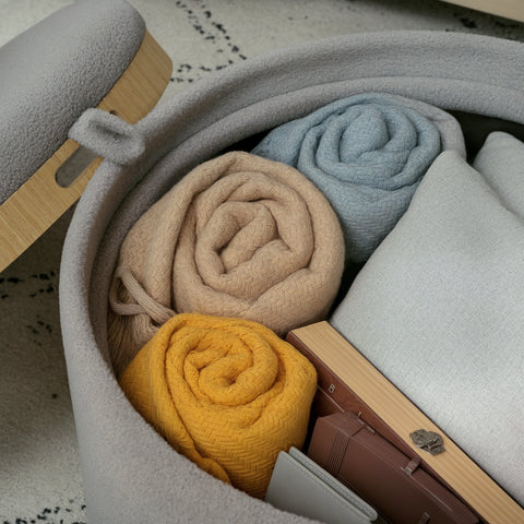 Rootz Upholstered Grey Stool - Footrest - Coffee Table - Hidden Storage - 56cm x 56cm x 42cm