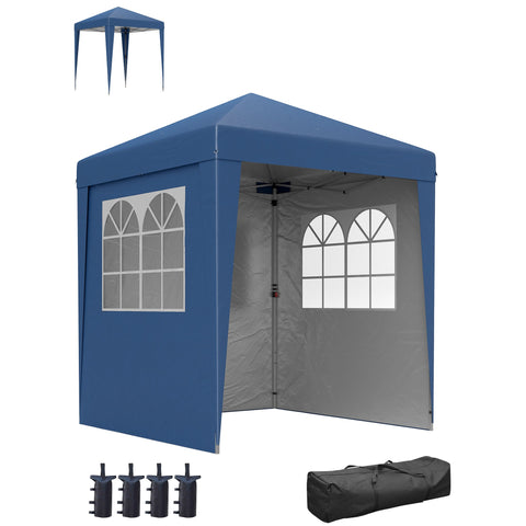 Rootz Foldable Garden Pavilion - Pop-Up Tent - Outdoor Canopy - UV Protection 30+ - 202x202x261cm - Height Adjustable