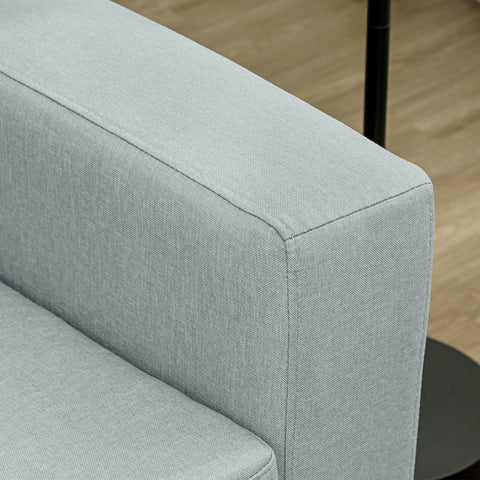 Rootz 2-Seater Sofa - Couch - Loveseat - Comfortable Seating - 145cm x 82cm x 78cm - Grey