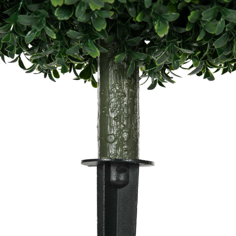 Rootz Set of 2 Artificial Boxwood - Realistic - Weatherproof - Easy Care - 40cm x 70cm