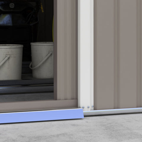 Rootz Tool Shed - Weatherproof Garden Shed - Outdoor Storage - Ventilated Steel Shed - 340cm x 386cm x 200cm