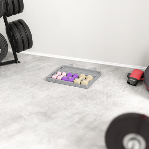 Rootz Dumbbell 6 Set with Suitcase - Weights - Adjustable for Home & Gym - Space-Saving - 43x18x7.5 cm - Dumbbells: Pink and Purple