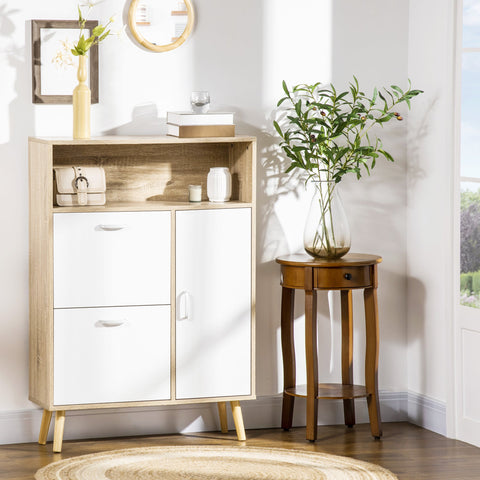 Rootz Shoe Cabinet - Shoe Storage - Chest of Drawers - Modern Design - 80 x 25.5 x 112.5 cm