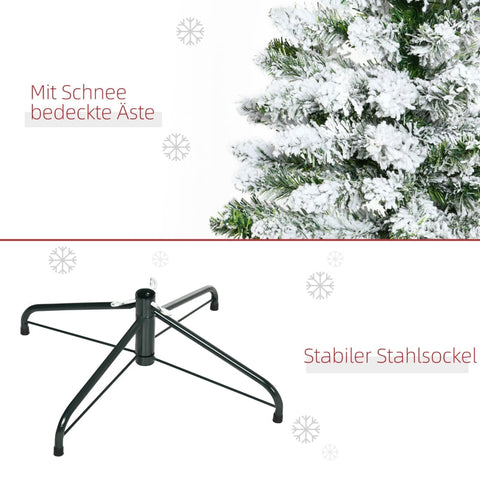 Rootz Frosty Artificial Christmas Tree - Snowy Pine Tree - No Needling - Easy Assembly - Flame Retardant - Ø70cm x 120cm