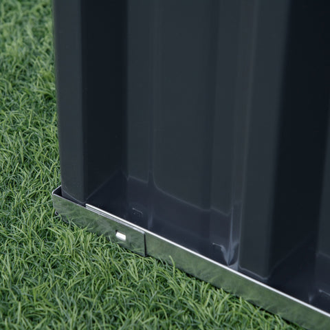 Rootz Raised Garden Bed - Modular Planter - Tool-Free Assembly - Encourages Root Growth - 174L x 90W x 30H cm - Corrugated Steel Anthracite