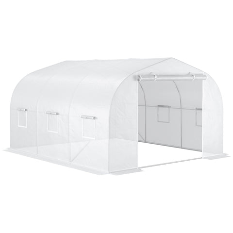 Rootz Garden Tunnel Greenhouse - Plant Shelter - UV Protection - Galvanized Steel - 3.5L x 3W x 2H m - High Density PE Tarpaulin