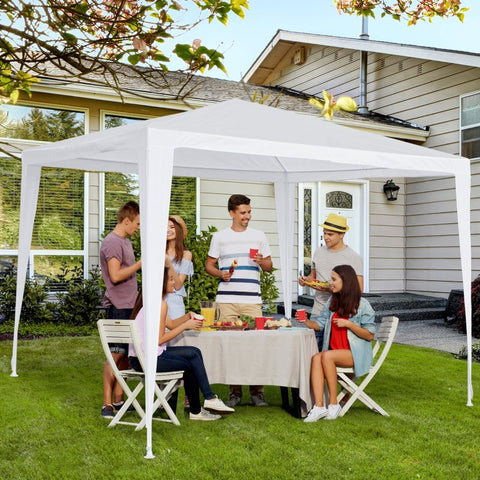 Rootz Garden Pavilion Party Tent - Outdoor Canopy - Event Shelter - Robust Frame - Water-Repellent Roof - Easy Transport - 270cm x 270cm x 245cm