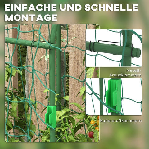 Rootz Large Arch Bird Net - Climbing Arch - Garden Trellis - Easy Assembly - Durable Steel - 43cm x 182cm x 183cm