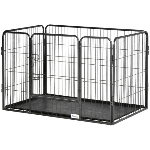 Rootz Dog Kennel - Pet Enclosure - Indoor Playpen - Steel Mesh - Double Locking System - 109L x 74W x 71H cm