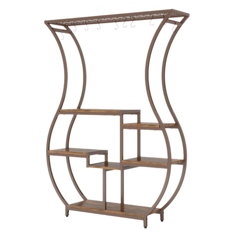 Rootz Indoor Plant Shelf - Plant Stand - Display Rack - Durable & Spacious 6-Tier Design - 120.00 cm W x 30.00 cm D x 180.00 cm H