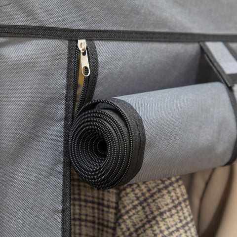 Rootz Fabric Wardrobe Cabinet - Storage Solution - Organizer - Dust Protection - 125cm x 43cm x 162.5cm