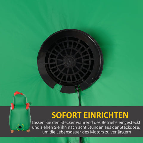 Rootz Inflatable Santa Claus & Reindeer - Festive Holiday Decor - LED Lighted Décor - 210 x 80 x 140 cm - Weather-Resistant, Sparkling Magic