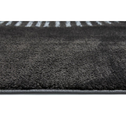 Rootz High-Low Structure Carpet - Rug - Soft Flooring - Stain Resistant - 170cm x 120cm x 2.1cm - Anthracite