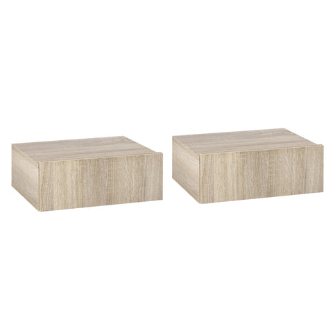 Rootz Set of 2 Wall Night Tables - Bedside Tables - Floating Tables - Space-Saving Design - 40cm x 30cm x 15cm