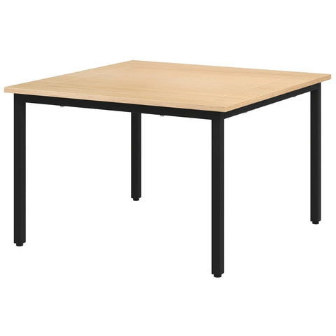 Rootz Retro Coffee Table - Elegant Side Table - Stylish Living Room Table - Natural Fir Wood & Iron - 70cm x 70cm x 45cm - Strong Support - Generous Table Top - Floor Protection