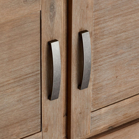 Rootz vitrinekast - opbergkast - vitrinekast - massief acaciahout - uitgebreide opbergruimte - duurzame constructie - elegant ontwerp - 115 cm x 45 cm x 200 cm