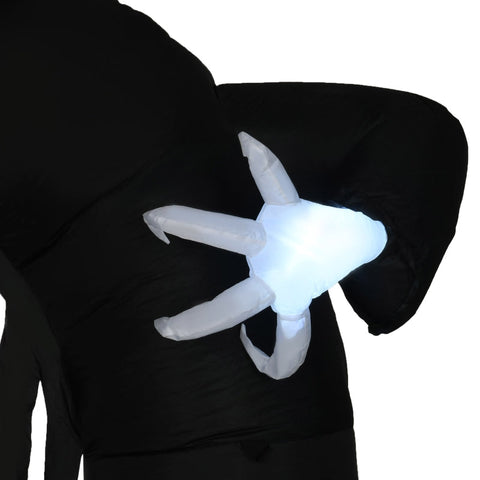 Rootz Grote Halloween Tuindecoratie - Grim Reaper Archway - Zelfopblaasbare LED-verlichting - Feestelijke sfeer - Gemakkelijk op te bergen - Stabiel in de wind - 230 cm x 65 cm x 285 cm - Polyester stof