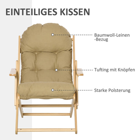 Rootz Accent Chair - Relax Chair - Upholstered Armchair - Adjustable Comfort - 71x89x96 cm - Foldable Design