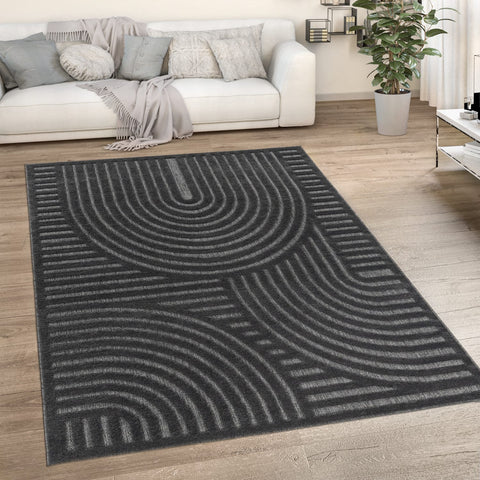 Geometric Indoor Outdoor Rug – Durable Polypropylene – 3D Effect – Easy Care