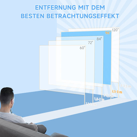 Rootz Beamer Canvas - Projector Screen - Motorized Cinema Experience - Remote Control - 172 x 172 cm - White