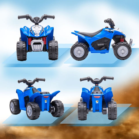 Rootz Children's Electric Quad Bike - Kids Ride On ATV - Toy Quadcopter - LED Lights - Realistic Driving Experience - 65.5L x 38.5W x 43.5H cm