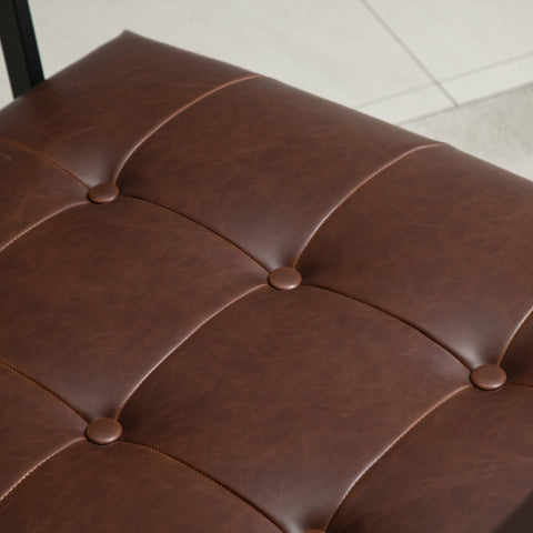 Rootz Chesterfield Lounge Chair - Relaxation Chair - Ergonomic Seat - Faux Leather - 75cm x 81cm x 78cm - Maximum Comfort