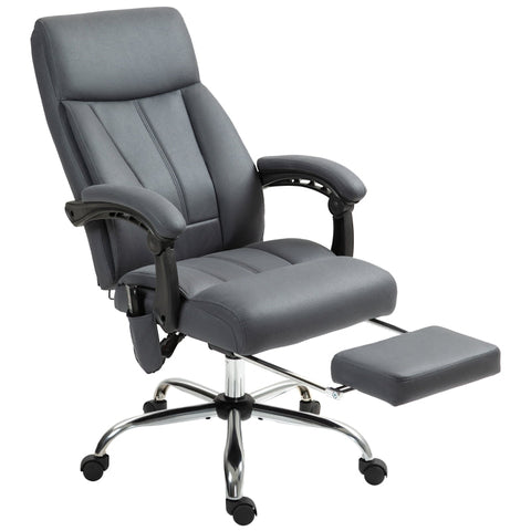 Rootz Massage Office Chair - Computer Chair with Lumbar Heating - Recliner Chair - Microfiber Fabric - 65cm x 74cm x 119cm