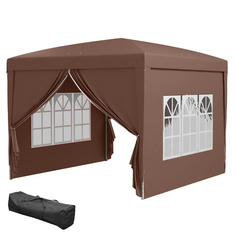 Rootz 3x3m Gazebo Tent - Pavilion - Marquee - UV Protection - Steel Frame - Fits Easy Setup - 2.95m x 2.95m x 2.58m